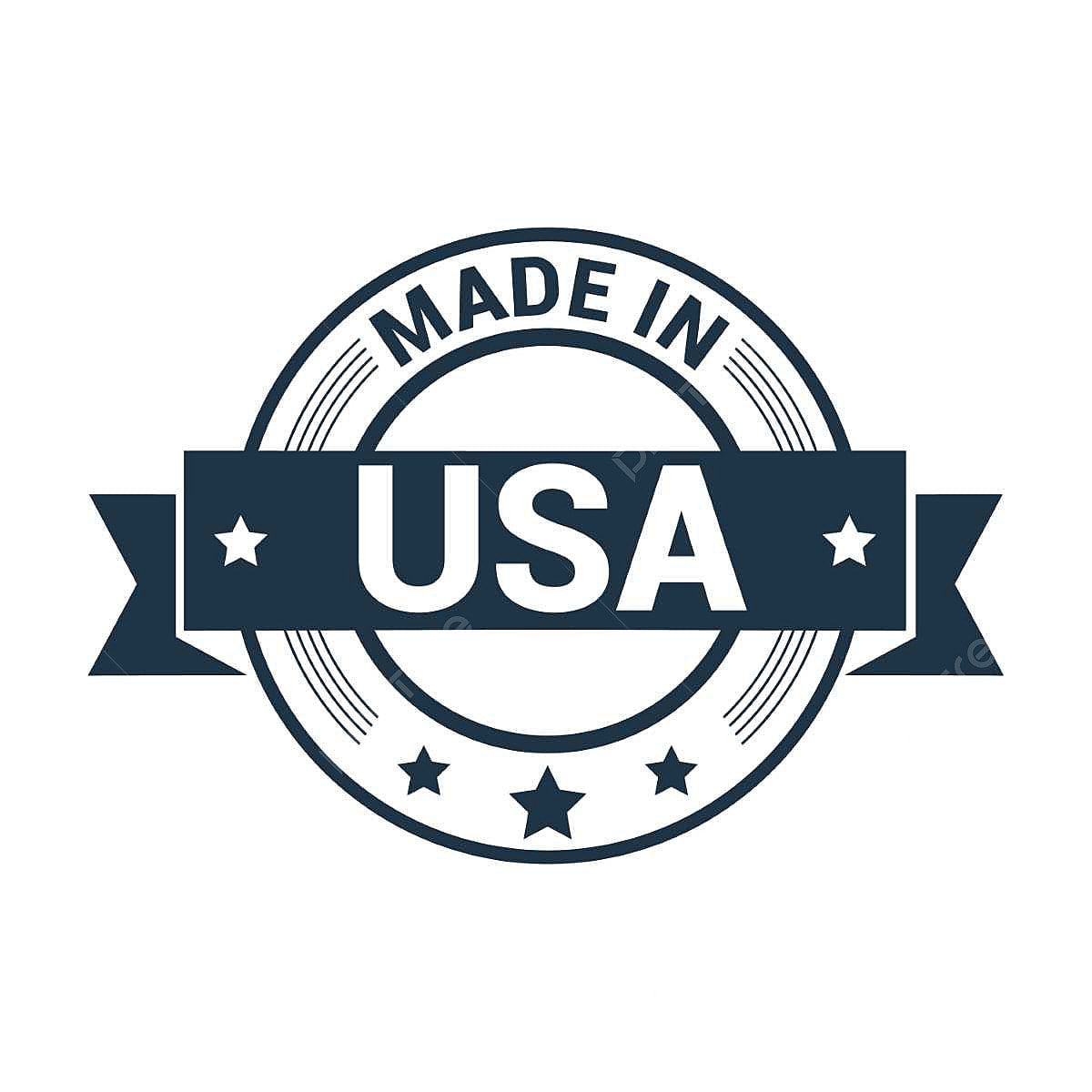 A circular badge saying MADE IN USA with stars and a ribbon, ideal for MVE SC 4/2V or SC 4/3V vapor shipper (280 or 120 straw capacity) from Chart/MVE, in dark blue on white; three-year vacuum warranty.