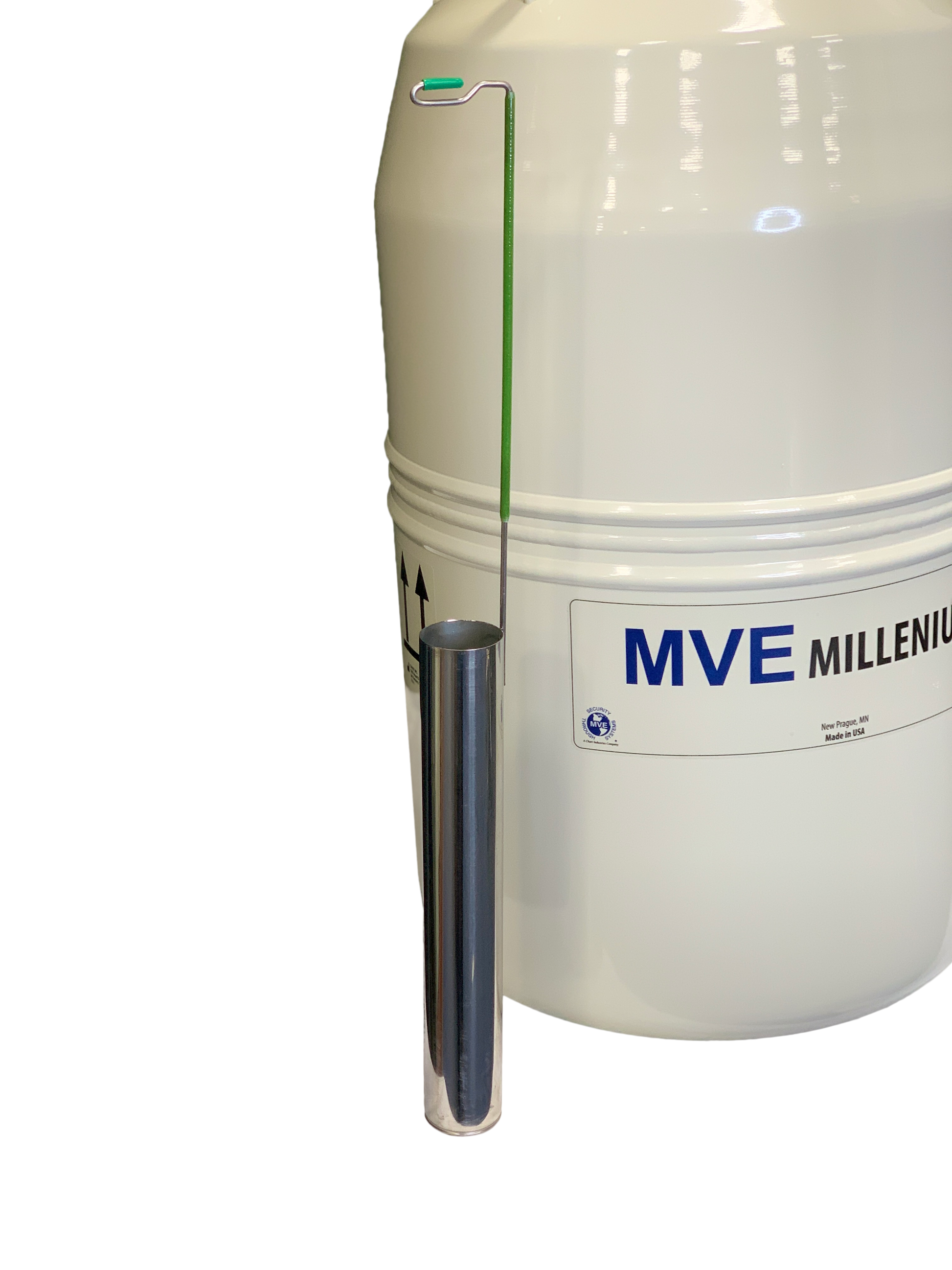 The MVE XC 20 Signature by Chart/MVE, the world’s best-selling tank with a five-year vacuum warranty, holds up to 660 straws or stores samples for 20 weeks—perfect for semen storage.