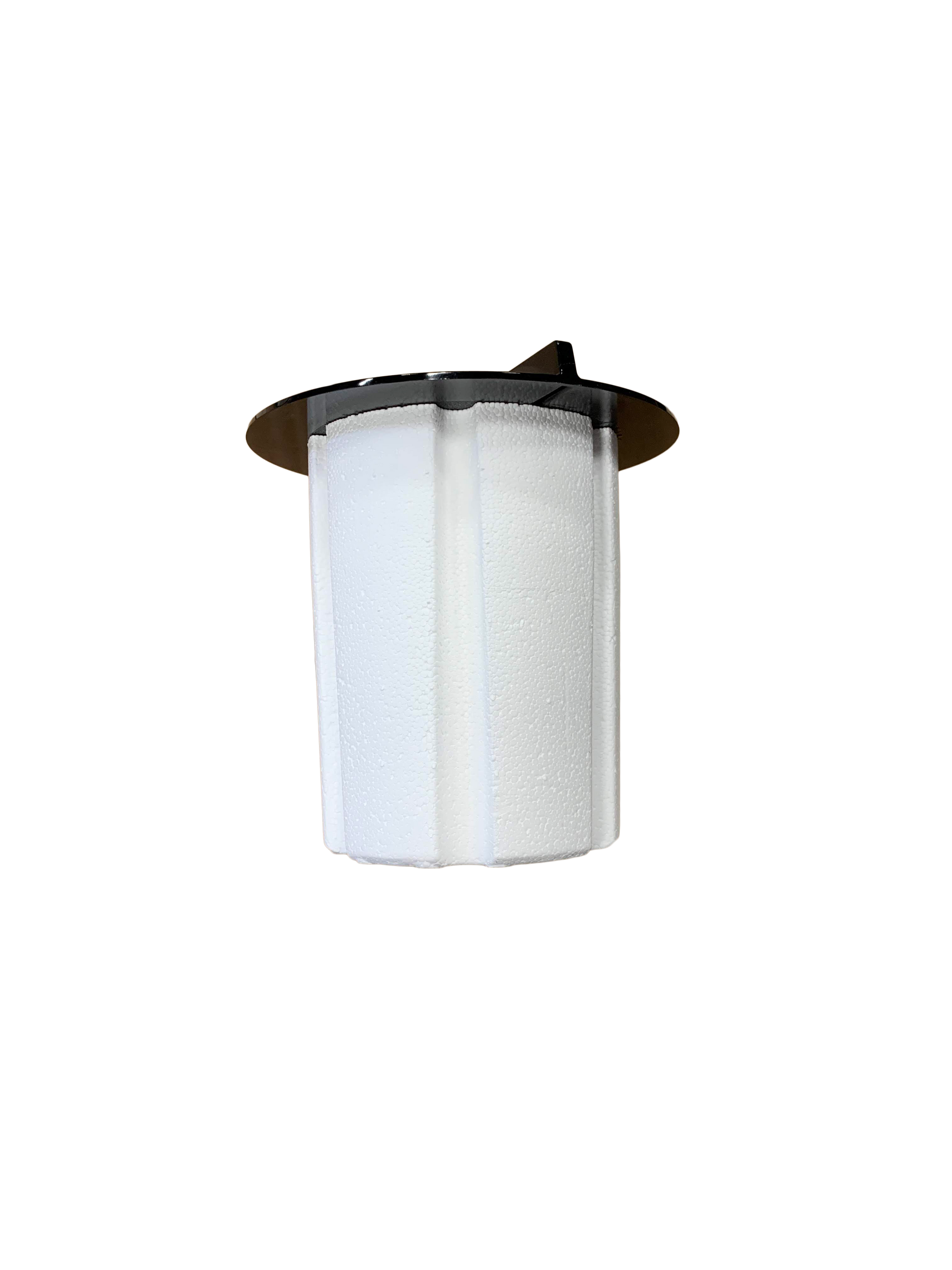 The Chart/MVE MVE XC 47/11_6 is a high-capacity white cylindrical liquid nitrogen storage tank (holds 4500 straws for 11 weeks), featuring flat sides and a dark top flange. Comes with a five-year vacuum warranty. Isolated on white background.