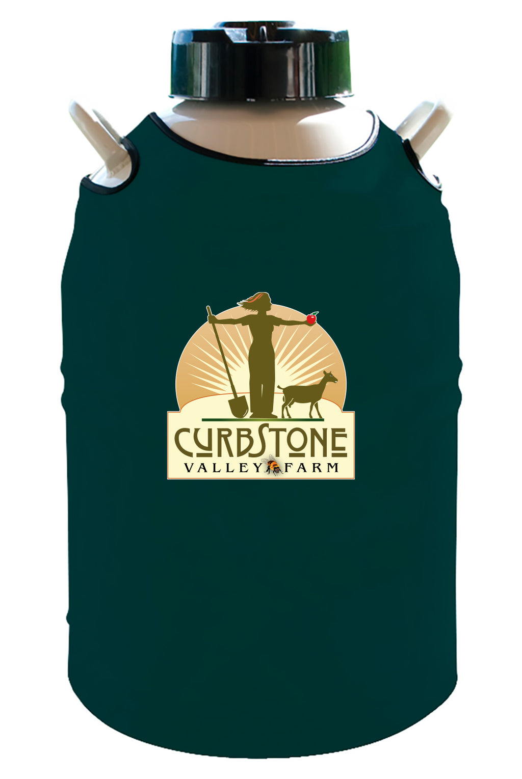 Dark Green Printed Tank Top