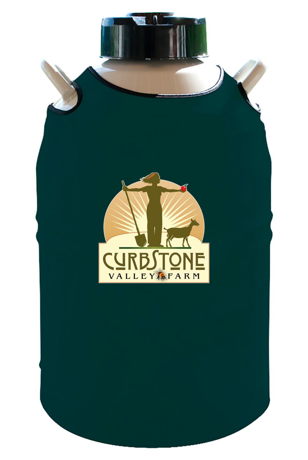 Dark Green Printed Tank Top