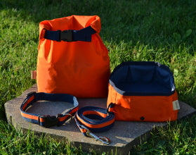 Orange Color Dog Travel Kit