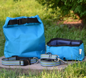 Blue Color Dog Travel Kit
