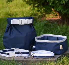Dark Blue Dog Travel Kit