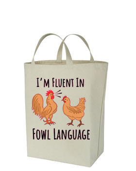 Chicken Themed Canvas Tote Bags 