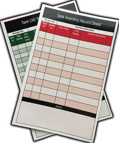 Tank Inventory Packet Refill Cards