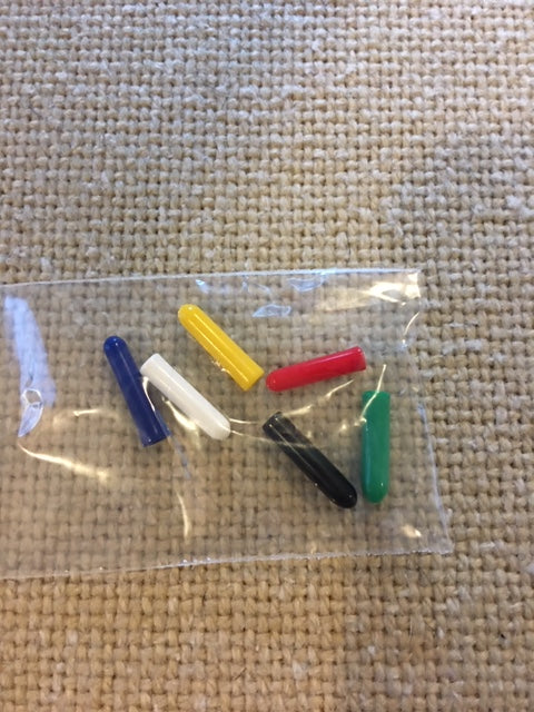 Colored Tabs for Canisters - Price includes shipping - Pkg of Six - Six different colors