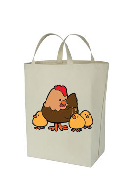 Chicken Themed Canvas Tote Bags